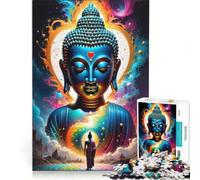 Puzzle per adulti da 1000 pezzi con Buddha Cuore d'Amore, decorazione da parete, interazione genitore-figlio, compleanno e altre occasioni, 38x52cm