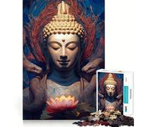 Puzzle per adulti da 1000 pezzi con Buddha,gioco di precisione,giocattolo stimolante per la mente,per il tempo libero,regalo di compleanno (38x52cm)