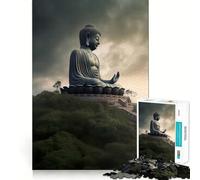 Puzzle per adulti da 1000 pezzi con Buddha,montagna,cima,Zen,incastro preciso,gioco di logica,divertimento assicurato,regalo di compleanno (50x75cm)