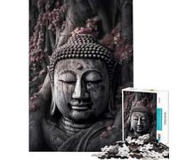 Puzzle per adulti da 1000 pezzi con Buddha sorridente e alberi giocattolo decorativo da parete ideale come regalo di compleanno o per tutta la famiglia (38x52cm)