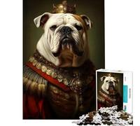 Puzzle per adulti da 1000 pezzi con bulldog barocco giocattolo educativo da 1000 pezzi taglio di precisione stimolante gioco divertente per tutta la famiglia (50x75cm)