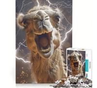Puzzle per adulti da 1000 pezzi con cammello e fulmine, gioco per famiglie, migliora la memoria, adatto come decorazione da scrivania, 38x52cm
