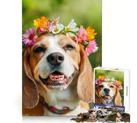 Puzzle per adulti da 1000 pezzi con cane Beagle, stimolante per la mente, rilassante, ideale per i momenti di relax, perfetto come regalo di Natale (50x75cm)