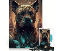 Puzzle per adulti da 1000 pezzi con cane boxer,disegno a taglio liscio,gioco per l'allenamento mentale,divertimento per il tempo libero,regalo di compleanno (38x26cm)