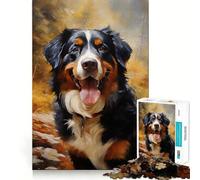 Puzzle per adulti da 1000 pezzi con cane da montagna bernese,design Premium Edge Art Logic Puzzle,gioco di logica,divertimento per il tempo libero,decorazione natalizia (38x52cm)