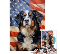 Puzzle per adulti da 1000 pezzi con cane da montagna bernese gioco impossibile gioco educativo sfida giocattolo regalo di compleanno migliora la memoria (dimensioni 38x26cm)