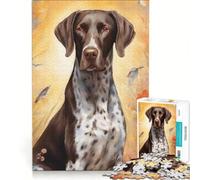 Puzzle per adulti da 1000 pezzi con cane, giocattolo decorativo da parete, decorazione perfetta, con poster abbinato e foglio di curiosità 38x26cm