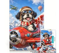 Puzzle per adulti da 1000 pezzi con cane volante, antistress, da assemblare, compleanno e Natale 38x52cm