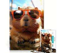 Puzzle per adulti da 1000 pezzi con capibara,felice di essere un capibara Gioco divertente con incastri a tenone e mortasa,per stimolare la concentrazione mentale Gioco casual,ideale come regalo