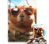 Puzzle per adulti da 1000 pezzi con capibara, "Happy Be Capy", gioco interattivo, rilassante e stimolante per la mente, adatto come decorazione da scrivania, 50x75cm