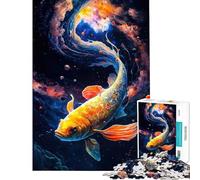 Puzzle per adulti da 1000 pezzi con carpe koi cosmiche Giocattolo educativo divertente e stimolante per tutta la famiglia (75x50cm)