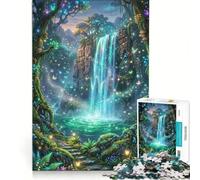 Puzzle per adulti da 1000 pezzi con cascata da sogno, gioco pratico, ideale per passare il tempo durante le vacanze, con poster e foglio di curiosità abbinati 38x26cm