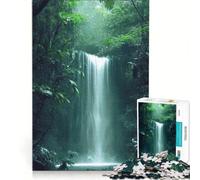 Puzzle per adulti da 1000 pezzi con cascata nella foresta divertimento nella natura relax intellettuale e per rafforzare l'amore di coppia 38x52cm