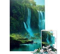 Puzzle per adulti da 1000 pezzi con cascata nella foresta puzzle naturalistico per adulti gioco per famiglie un'opera d'arte un regalo perfetto per gli amanti dei videogiochi (dimensioni 50x75cm)