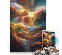 Puzzle per adulti da 1000 pezzi con cascata nella foresta tema natura ideale per rilassarsi e ridurre lo stress Collezione d'artista belle arti 50x75cm