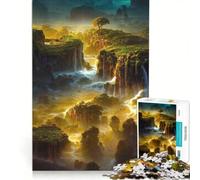 Puzzle per adulti da 1000 pezzi con cascata nella foresta tema natura ideale per rilassarsi e ridurre lo stress Collezione d'artista belle arti 50x75cm