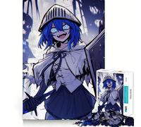 Puzzle per adulti da 1000 pezzi con cavaliere dai capelli blu e bordi netti,gioco di costruzione che favorisce la concentrazione,divertimento a ritmo lento,regalo di Natale per il tempo libero 50x75cm