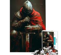 Puzzle per adulti da 1000 pezzi con cavaliere tema meditazione esercizio per il cervello gioco educativo rompicapo per ragazzi dai 14 anni in su 50x75cm