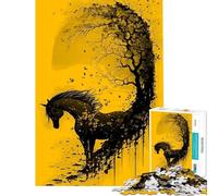 Puzzle per adulti da 1000 pezzi con cavallo selvaggio libertà e natura Puzzle da 1000 pezzi giocattolo decorativo da parete donne (38x26cm)