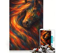 Puzzle per adulti da 1000 pezzi con cavallo Spirit Flow gioco rilassante impegnativo da completare lista dei desideri con Babbo Natale 50x75cm