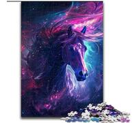 Puzzle per adulti da 1000 pezzi con cavallo viola da sogno, dimensioni 38x26cm, gioco rompicapo per adolescenti e famiglie
