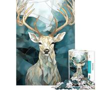 Puzzle per adulti da 1000 pezzi con cervo e arte Kintsugi gioco rompicapo che stimola l'intelligenza giocattolo avvincente regalo perfetto un'opera d'arte (dimensioni 50x75cm)