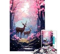 Puzzle per adulti da 1000 pezzi con cervo e foresta pixel art gioco interattivo giocattolo che stimola la pazienza regalo di Babbo Natale segreto ideale per passare il tempo durante le vacanze a casa