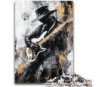 Puzzle per adulti da 1000 pezzi con chitarra che suona, dipinto a olio, puzzle per adolescenti, gioco stimolante, ideale come regalo per tutta la famiglia (50x75cm)