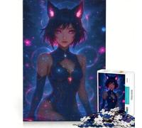 Puzzle per adulti da 1000 pezzi con cielo notturno e kitsune ideale per rilassarsi passare il tempo durante le vacanze un regalo perfetto per gli appassionati di videogiochi 50x75cm