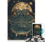 Puzzle per adulti da 1000 pezzi con coccodrillo d'acqua e tarocchi Gioco pratico per le vacanze a casa per passare il tempo e rafforzare l'amore di coppia 38x52cm
