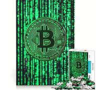 Puzzle per adulti da 1000 pezzi con codice Bitcoin Crypto Hacker, gioco rompicapo, antistress, lista dei desideri con Babbo Natale 38x52cm