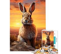 Puzzle per adulti da 1000 pezzi con coniglietto pasquale all'alba gioco rilassante ed educativo ideale come regalo di compleanno o decorazione da parete (dimensioni 38x26cm)