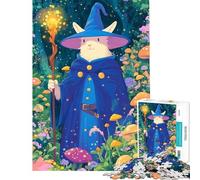 Puzzle per adulti da 1000 pezzi con coniglio mago nella foresta ideale per compleanni e Natale Gioco difficile per famiglie adatto a persone dai 14 anni in su (38x52cm)