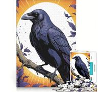Puzzle per adulti da 1000 pezzi con corvo comune, ideale per rilassarsi, passare il tempo durante le vacanze o semplicemente come regalo 38x52cm