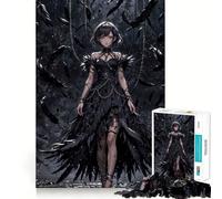 Puzzle per adulti da 1000 pezzi con corvo e angelo incatenati,taglio premium,gioco intelligente per stimolare la mente,divertimento per il tempo libero,regalo di Natale (38x52cm)