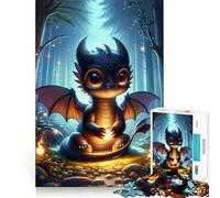 Puzzle per adulti da 1000 pezzi con cucciolo di drago,gioco di assemblaggio,gioco di logica,divertente e rilassante,ideale per compleanni (50x75cm)