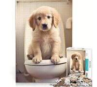 Puzzle per adulti da 1000 pezzi con cucciolo di Golden Retriever, ideale per rilassarsi, stimolare la mente, perfetto come regalo di compleanno o di viaggio 38x26cm