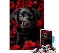 Puzzle per adulti da 1000 pezzi con cucciolo di Labrador tra le rose Un gioco avvincente per coltivare la pazienza ideale per tutta la famiglia perfetto come decorazione o regalo divertente (38x26cm)