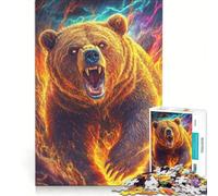 Puzzle per adulti da 1000 pezzi con curiosità sugli orsi grizzly, gioco educativo, decorazione per la casa, per rafforzare l'amore tra le coppie 38x26cm