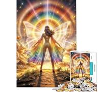 Puzzle per adulti da 1000 pezzi con dea arcobaleno radiosa giocattolo educativo per l'apprendimento gioco per famiglie regalo divertente (dimensioni 75x50cm)