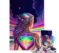 Puzzle per adulti da 1000 pezzi con dea arcobaleno sulla spiaggia Divertimento a casa attività antistress per migliorare la memoria adatto a partire dai 14 anni (50x75cm)
