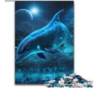 Puzzle per adulti da 1000 pezzi con delfini e spazio, attività da fare a casa per feste, compleanni e serate di giochi in famiglia (dimensioni: 50x75cm)