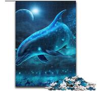 Puzzle per adulti da 1000 pezzi con delfini e spazio, attività da fare a casa per feste, compleanni e serate di giochi in famiglia (dimensioni: 26x38cm)