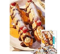 Puzzle per adulti da 1000 pezzi con deliziosi éclair al cioccolato e frutti di bosco gioco educativo e stimolante ideale per il relax e il miglioramento della memoria regalo di compleanno (50x75cm)