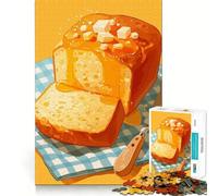 Puzzle per adulti da 1000 pezzi con delizioso pane al miele e burro,ideale per decorazioni,rompicapo,regalo divertente per il tempo libero,regalo di compleanno o hobby (50x75cm)