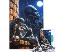 Puzzle per adulti da 1000 pezzi con demone elfo e dea Giocattolo antistress per adulti migliora la memoria Ideale per compleanni e Natale (dimensioni 38x26cm)