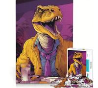 Puzzle per adulti da 1000 pezzi con dinosauri, ideale per il dopolavoro, giochi rilassanti, difficoltà elevata, perfetto come elemento della lista dei desideri con Babbo Natale 50x75cm