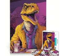Puzzle per adulti da 1000 pezzi con dinosauri, ideale per il dopolavoro, gioco educativo, con schema da assemblare, poster abbinato e foglio di curiosità 38x26cm