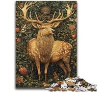 Puzzle per adulti da 1000 pezzi con dipinto a olio di cervi, ideale come regalo per tutta la famiglia dai 14 anni in su, 50x75cm