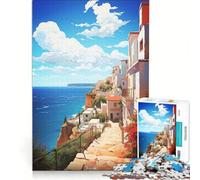 Puzzle per adulti da 1000 pezzi con dipinto ad olio dell'Algarve, gioco pratico, ideale per passare il tempo durante le vacanze a casa e per rafforzare l'amore di coppia 38x52cm